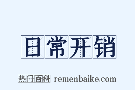 日常开销是什么意思的图片